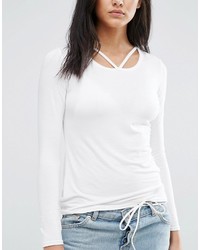 Daisy Street Top With Strappy Neck Detail