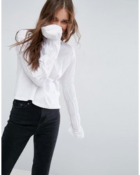 Asos Top With Volume Sleeve Detail
