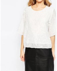 Just Female White Laura Blouse