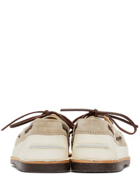Brunello Cucinelli Off White Summer Barca Boat Shoes
