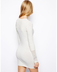 Asos Bodycon Dress With Mesh Pattern