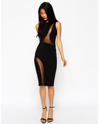 Asos Collection Mesh Curved Body Conscious Dress