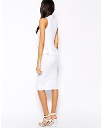 Asos Collection Midi Pencil Dress With High Neck And Peplum