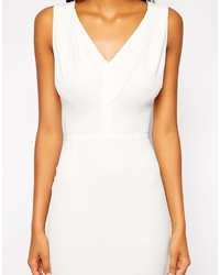 Asos Collection Pencil Dress With V Neck In Texture