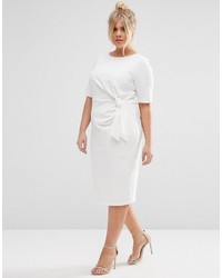 Asos Curve Wiggle Dress With Knot Front