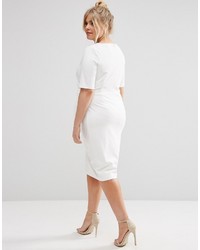 Asos Curve Wiggle Dress With Knot Front