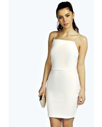 Crepe square neck outlet bodycon dress