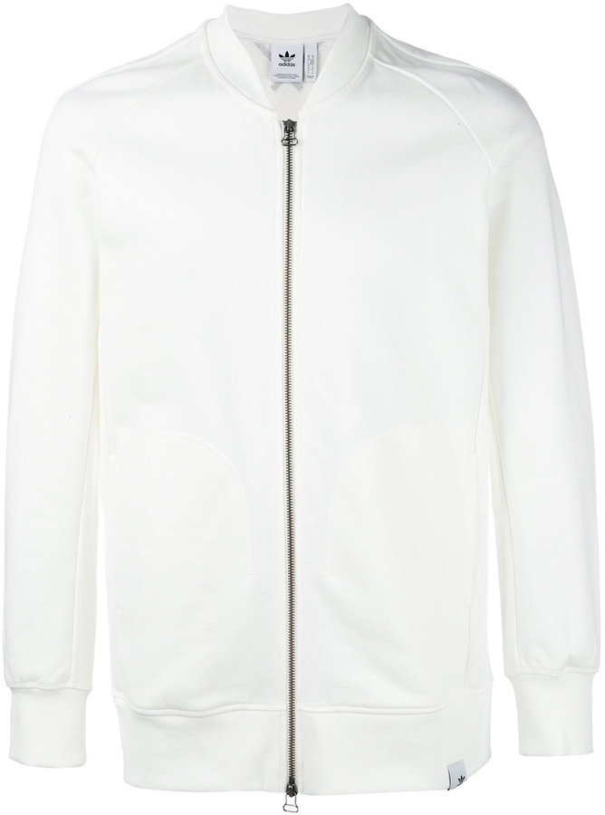 adidas bomber jacket white