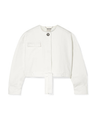 By Malene Birger Cropped Cotton Blend Twill Jacket