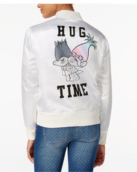 Dreamworks Trolls Juniors Hug Time Graphic Bomber Jacket