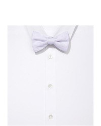 Express Silk Bow Tie Tonal Grid White