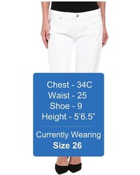7 For All Mankind Josefina In Clean White Jeans