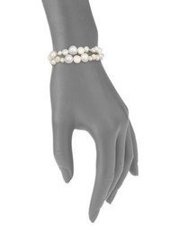 Chan Luu 4 9mm Grey Pearl Opal Double Wrap Bracelet