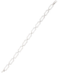 FANTASIA By Deserio Pave Cz Crystal Rectangle Link Bracelet