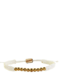 Domo Beads Mini Beaded Retractable Bracelet Gold On White
