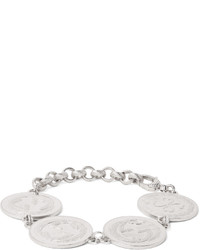 Gucci Rhodium Plated Coin Bracelet