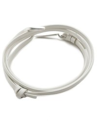 Miansai Silver Hook Leather Wrap Bracelet