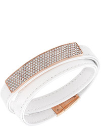Swarovski Vio White Leather Bracelet