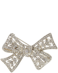 Kenneth Jay Lane Crystal Embellished Bow Brooch