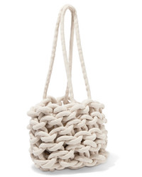Alienina Julia Woven Cotton Bucket Bag