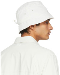 Y-3 Gray Logo Bucket Hat
