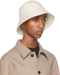 Jil Sander Off White Cotton Bucket Hat