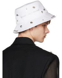 Feng Chen Wang White Decorated Bucket Hat
