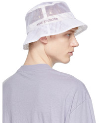 Acne Studios White Mesh Bucket Hat