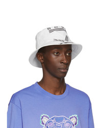 Kenzo White Sport Logo Bucket Hat