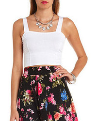 Charlotte Russe Fitted Cotton Crop Top
