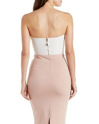 Charlotte Russe Plunging Bustier Crop Top