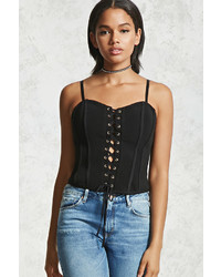 Forever 21 Lace Up Bustier Top