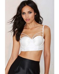 Nasty Gal Misha Collection Agatha Bustier Top White