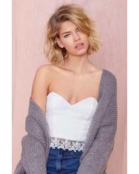 Nasty Gal Factory All Hearts Lace Bustier