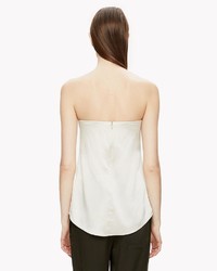 Theory Satin Strapless Top