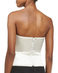 Victoria Beckham Sweetheart Neck Bustier Top Wcutout Off White