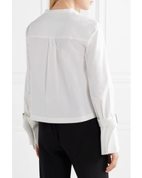 Proenza Schouler Cropped Stretch Cotton Poplin Shirt