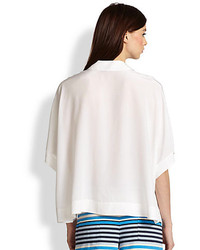 Marc by Marc Jacobs Frances Silk Cropped Shirt