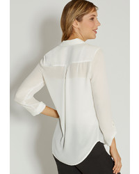 Maurices The Perfect Button Down Blouse With Two Pockets