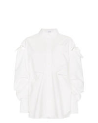 Adeam Oversized Shirt With Cut Out Bow Detail