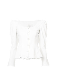 Christian Siriano Puff Sleeved Button Jacket