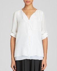 DKNY Pure Silk Button Up Blouse
