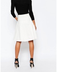 Vero Moda Button Front Denim A Line Skirt