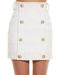 Balmain Button Front Mini Skirt