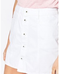 Jack Wills Button Front 70s Style Denim Skirt