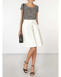 Vero Moda White Button Mini Skirt