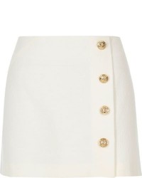 River Island White Buttoned Pelmet Skirt