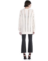 Alexander Wang Cable Knit Pullover With Intarsia Slits