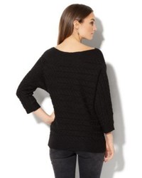 New York & Co. Bateau Neck Cable Knit Sweater