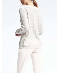 Banana Republic Cable Knit Boatneck Pullover